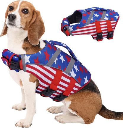 Reflective Dog Life Jacket, Dog Life Vest for Swimming Boating