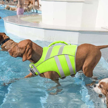 Reflective Dog Life Jacket, Dog Life Vest for Swimming Boating