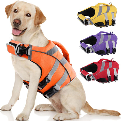 Reflective Dog Life Jacket, Dog Life Vest for Swimming Boating