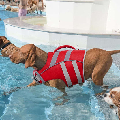 Reflective Dog Life Jacket, Dog Life Vest for Swimming Boating