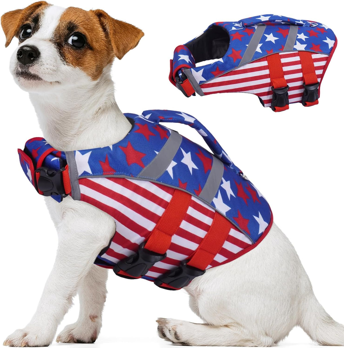 Reflective Dog Life Jacket, Dog Life Vest for Swimming Boating