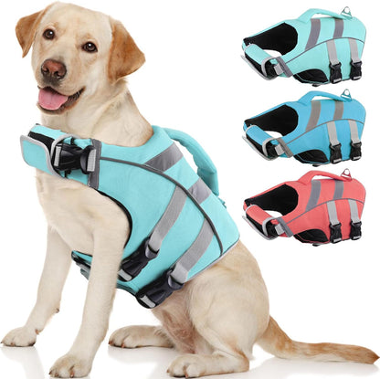 Reflective Dog Life Jacket, Dog Life Vest for Swimming Boating