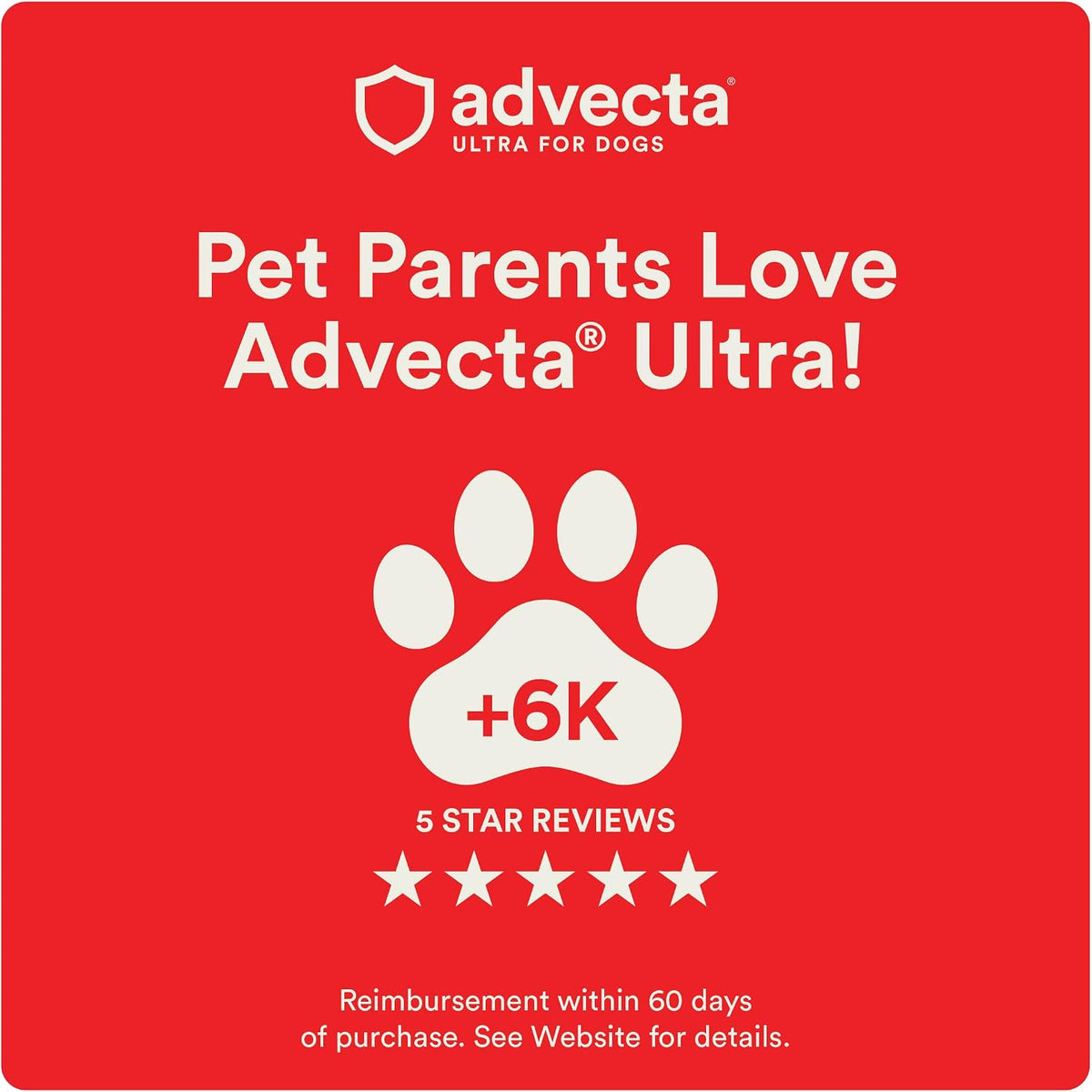 Ultra Flea and Tick Topical for Dogs 4-10 lbs, 2-Mo Supply