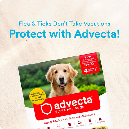Ultra Flea and Tick Topical for Dogs 4-10 lbs, 2-Mo Supply