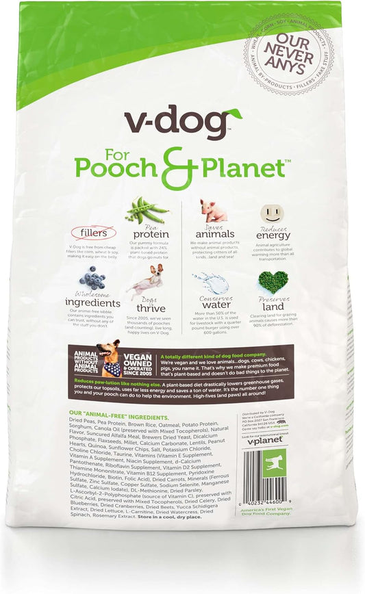Vegan Mini Kibble Dry Dog Food (4.5 LB) Small Breed Dogs | Plant-Based Protein with Added Taurine for Sensitive Stomach and Skin | All Natural Made in US