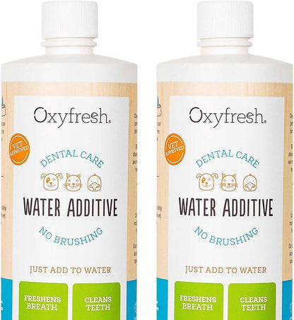Premium Pet Dental Care Solution Pet Water Additive: Best Way to Eliminate Bad Dog Breath and Cat Bad Breath - Fights Tartar & Plaque - So Easy, Just Add to Water! Vet Recommended 16 oz.