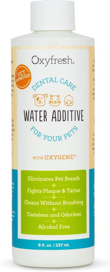 Premium Pet Dental Care Solution Pet Water Additive: Best Way to Eliminate Bad Dog Breath and Cat Bad Breath - Fights Tartar & Plaque - So Easy, Just Add to Water! Vet Recommended 16 oz.