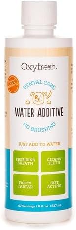 Premium Pet Dental Care Solution Pet Water Additive: Best Way to Eliminate Bad Dog Breath and Cat Bad Breath - Fights Tartar & Plaque - So Easy, Just Add to Water! Vet Recommended 16 oz.