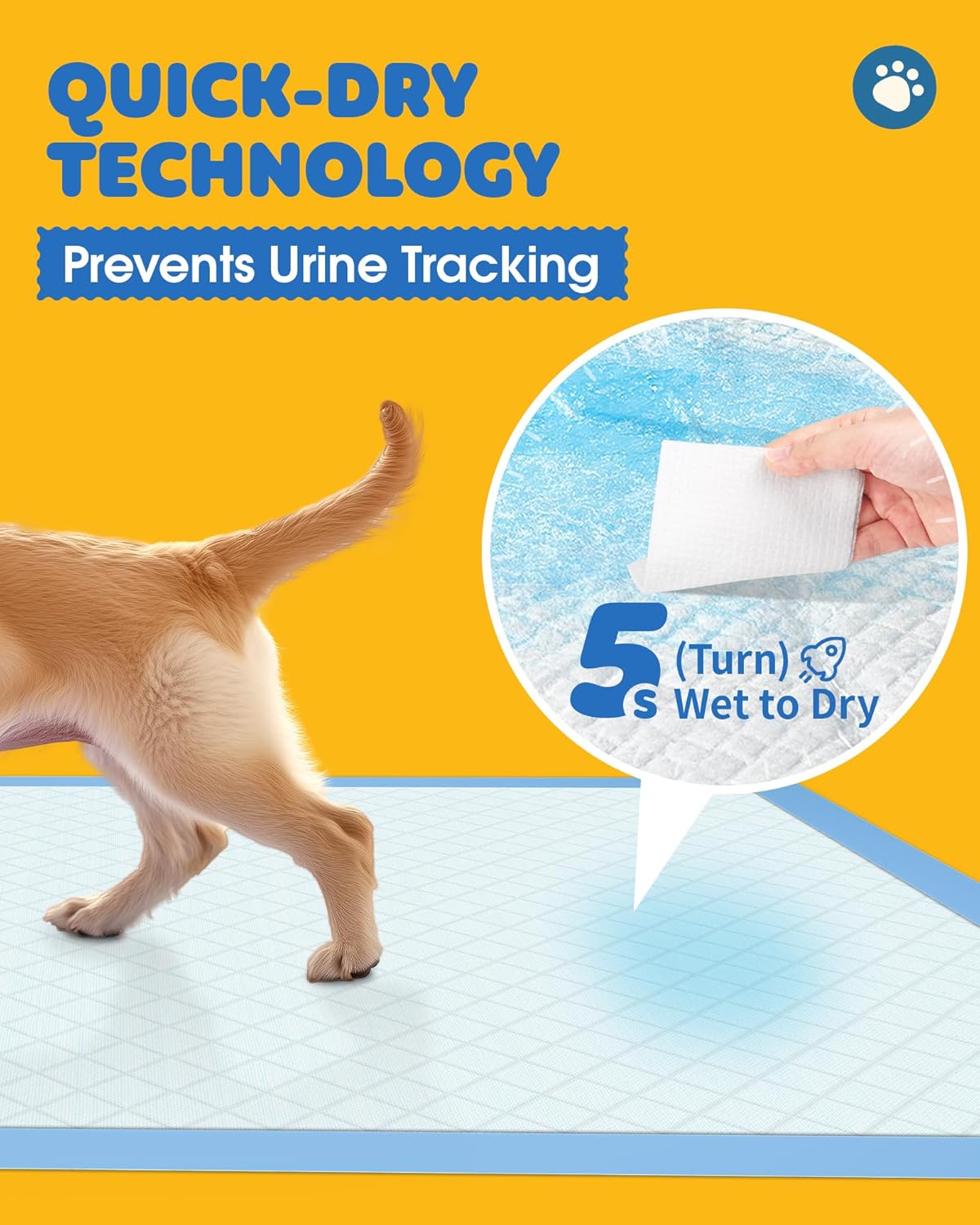 Puppy Pads for Dogs, 34x28 in, 6-Layer Leakproof