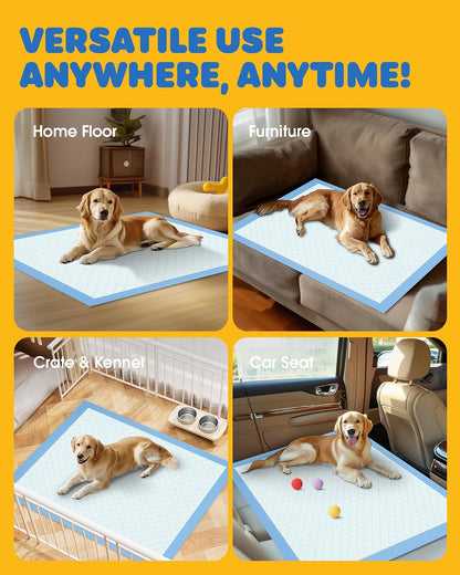 Puppy Pads for Dogs, 34x28 in, 6-Layer Leakproof