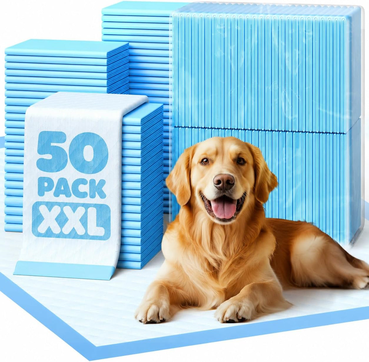 Puppy Pads for Dogs, 34x28 in, 6-Layer Leakproof