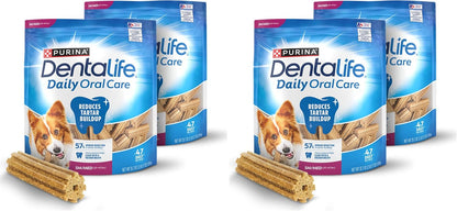 Daily Oral Care Dog Treats for Small and Medium Dogs, Chewy Dental Treat to Freshen Breath and Fight Tartar, Chicken Flavor - 40 ct. Pouch