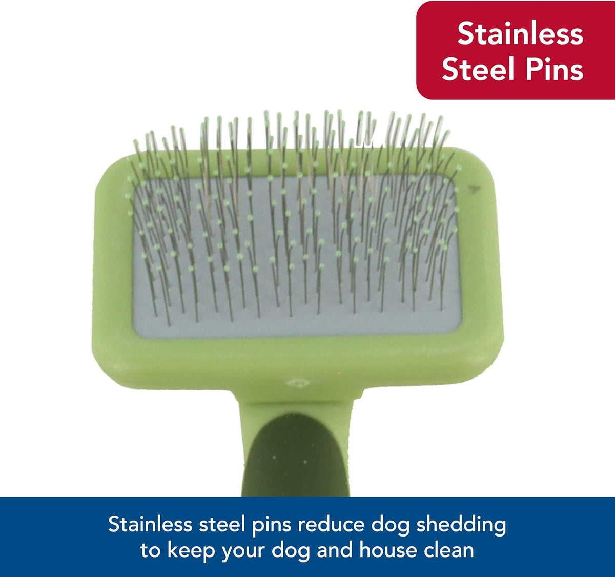 Safari Dog Soft Slicker Brush - Dog Grooming Brush for Shedding - for Dogs with Short, Medium and Long Hair - Small - 6.5" x 2.5"