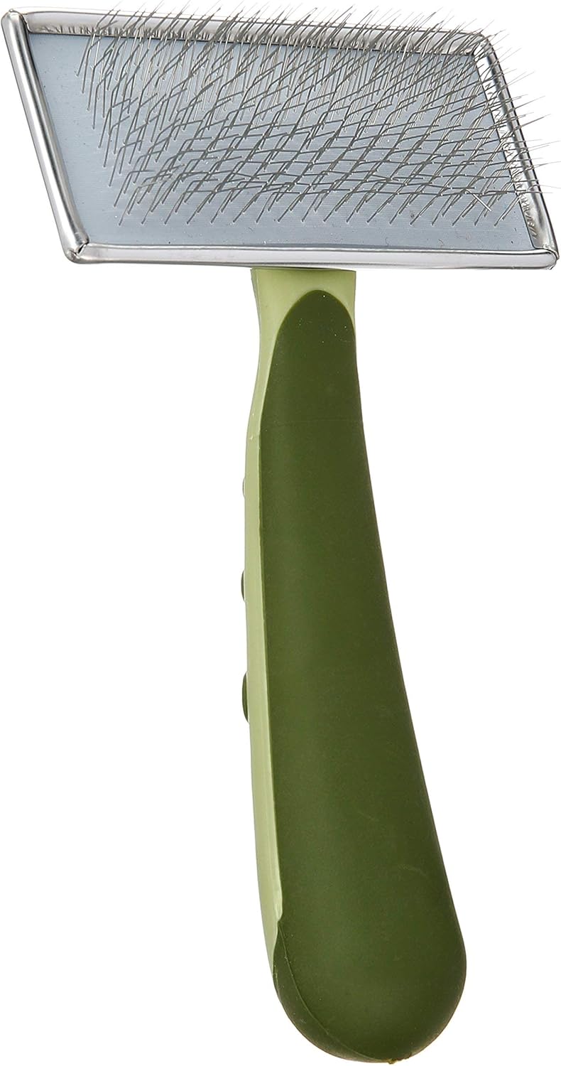 Safari Dog Soft Slicker Brush - Dog Grooming Brush for Shedding - for Dogs with Short, Medium and Long Hair - Small - 6.5" x 2.5"