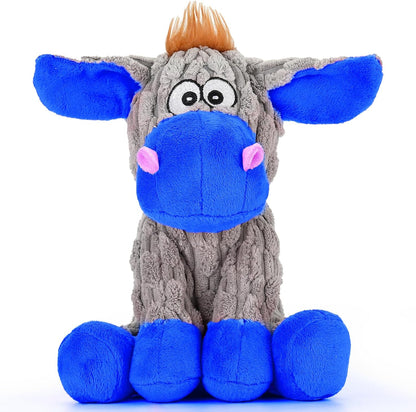 Plush Chew Toys for Large Dogs, Tough Crinkle Stuffed Animal Squeaky Interactive Toys for Small Medium Large Dogs, Keep Them Busy, Big Pet Toys