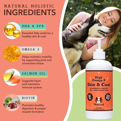 Liquid Glucosamine Hip & Joint Oil for Dogs, 16 oz, Extra Strength Cartilage & Joint Support, Helps Mobility and Eases Occasional Stiffness, Dog Vitamins & Supplements