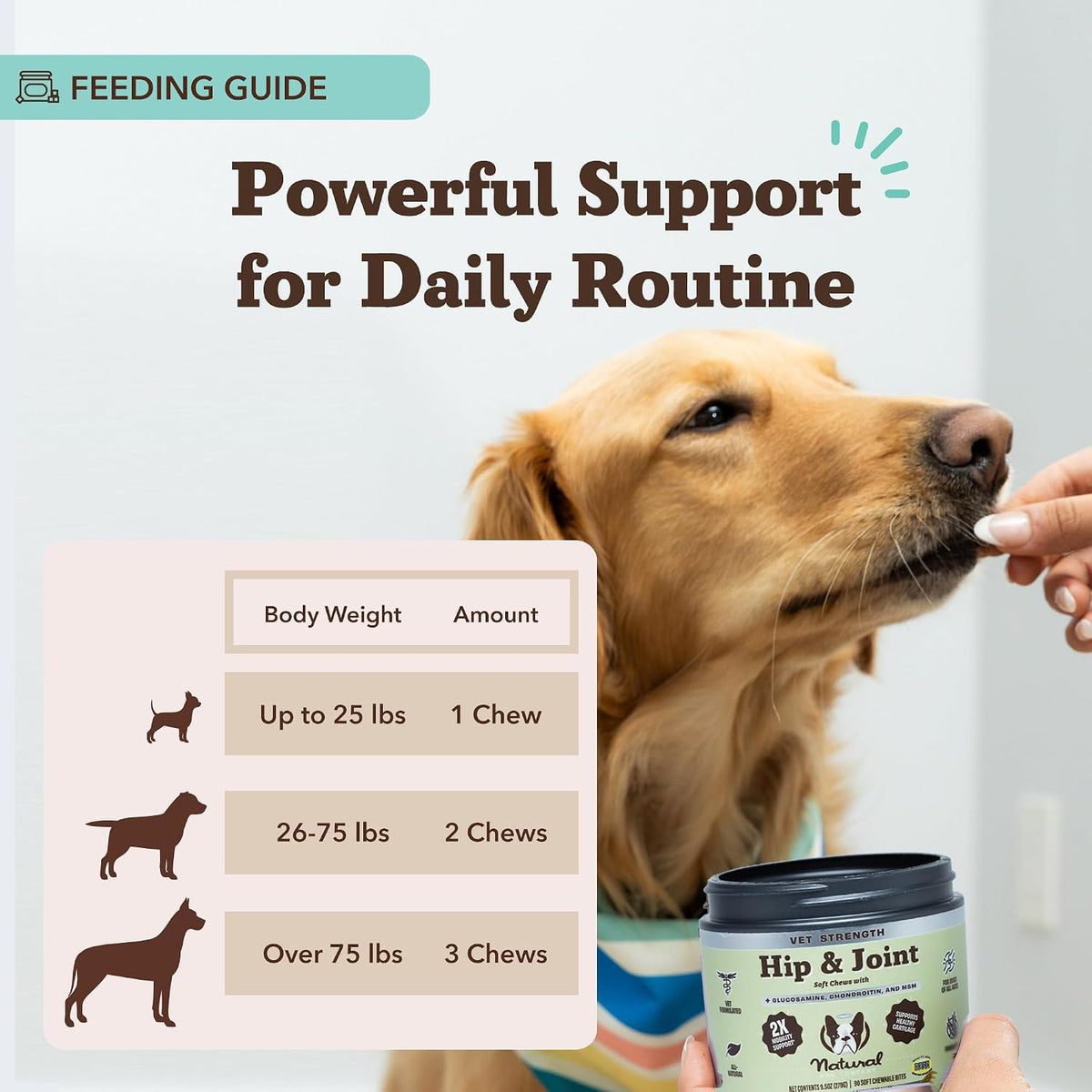 Liquid Glucosamine Hip & Joint Oil for Dogs, 16 oz, Extra Strength Cartilage & Joint Support, Helps Mobility and Eases Occasional Stiffness, Dog Vitamins & Supplements