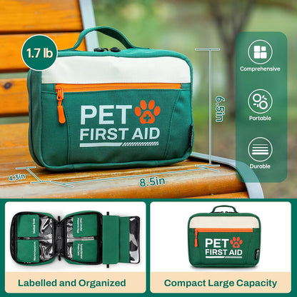 Dog First Aid Kit, Pet Emergency Kit for Daily & Wound Care