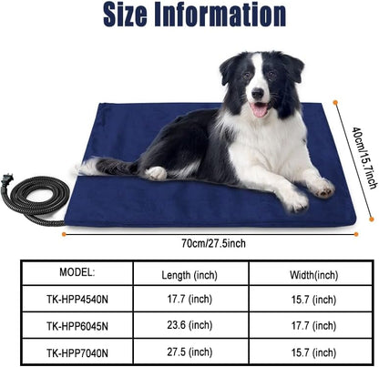 70x40CM Pet Heating Pad with Chew Resistant Cord for Cat and Dog