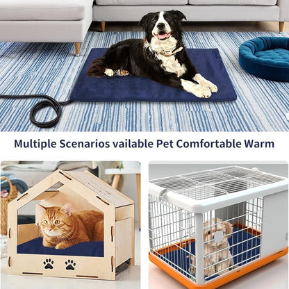 70x40CM Pet Heating Pad with Chew Resistant Cord for Cat and Dog