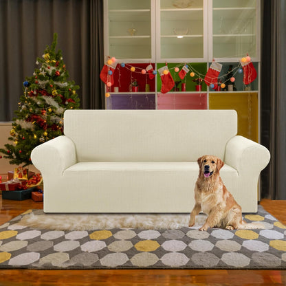 Stretch Couch Covers for Sofa, 3 Cushion Couch Slipcover,Black | 1-Piece Washable Sofa Cover Pet Friendly(78"-94") Furniture Protector Soft Jacquard, Elastic Bottom for Dogs & Kids