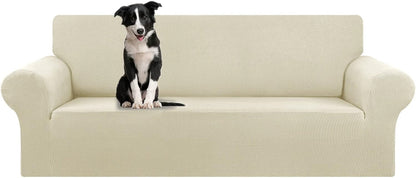 Stretch Couch Covers for Sofa, 3 Cushion Couch Slipcover,Black | 1-Piece Washable Sofa Cover Pet Friendly(78"-94") Furniture Protector Soft Jacquard, Elastic Bottom for Dogs & Kids