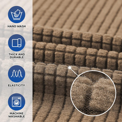 Stretch Couch Covers for Sofa, 3 Cushion Couch Slipcover,Black | 1-Piece Washable Sofa Cover Pet Friendly(78"-94") Furniture Protector Soft Jacquard, Elastic Bottom for Dogs & Kids