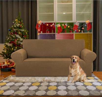 Stretch Couch Covers for Sofa, 3 Cushion Couch Slipcover,Black | 1-Piece Washable Sofa Cover Pet Friendly(78"-94") Furniture Protector Soft Jacquard, Elastic Bottom for Dogs & Kids