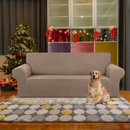 Stretch Couch Covers for Sofa, 3 Cushion Couch Slipcover,Black | 1-Piece Washable Sofa Cover Pet Friendly(78"-94") Furniture Protector Soft Jacquard, Elastic Bottom for Dogs & Kids