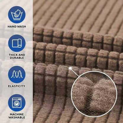 Stretch Couch Covers for Sofa, 3 Cushion Couch Slipcover,Black | 1-Piece Washable Sofa Cover Pet Friendly(78"-94") Furniture Protector Soft Jacquard, Elastic Bottom for Dogs & Kids