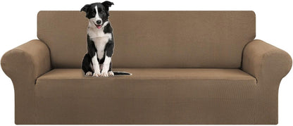 Stretch Couch Covers for Sofa, 3 Cushion Couch Slipcover,Black | 1-Piece Washable Sofa Cover Pet Friendly(78"-94") Furniture Protector Soft Jacquard, Elastic Bottom for Dogs & Kids