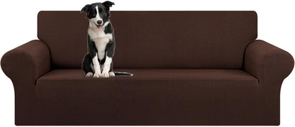 Stretch Couch Covers for Sofa, 3 Cushion Couch Slipcover,Black | 1-Piece Washable Sofa Cover Pet Friendly(78"-94") Furniture Protector Soft Jacquard, Elastic Bottom for Dogs & Kids