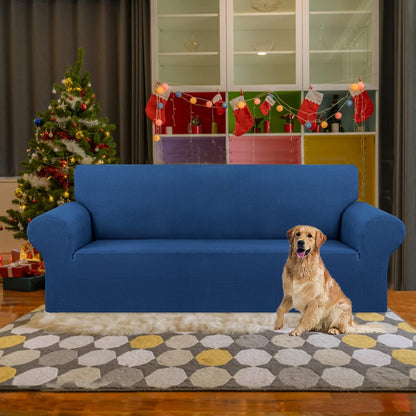 Stretch Couch Covers for Sofa, 3 Cushion Couch Slipcover,Black | 1-Piece Washable Sofa Cover Pet Friendly(78"-94") Furniture Protector Soft Jacquard, Elastic Bottom for Dogs & Kids