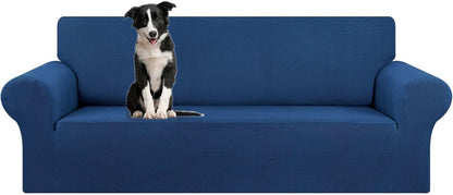Stretch Couch Covers for Sofa, 3 Cushion Couch Slipcover,Black | 1-Piece Washable Sofa Cover Pet Friendly(78"-94") Furniture Protector Soft Jacquard, Elastic Bottom for Dogs & Kids
