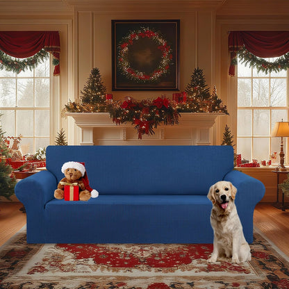 Stretch Couch Covers for Sofa, 3 Cushion Couch Slipcover,Black | 1-Piece Washable Sofa Cover Pet Friendly(78"-94") Furniture Protector Soft Jacquard, Elastic Bottom for Dogs & Kids