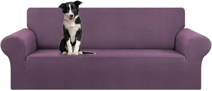 Stretch Couch Covers for Sofa, 3 Cushion Couch Slipcover,Black | 1-Piece Washable Sofa Cover Pet Friendly(78"-94") Furniture Protector Soft Jacquard, Elastic Bottom for Dogs & Kids