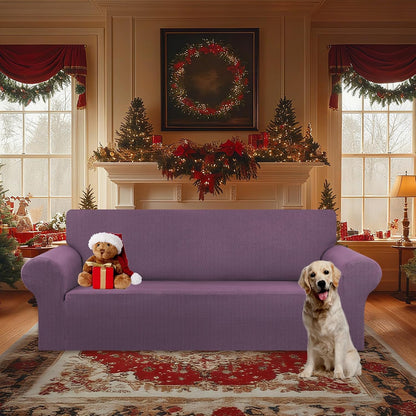 Stretch Couch Covers for Sofa, 3 Cushion Couch Slipcover,Black | 1-Piece Washable Sofa Cover Pet Friendly(78"-94") Furniture Protector Soft Jacquard, Elastic Bottom for Dogs & Kids