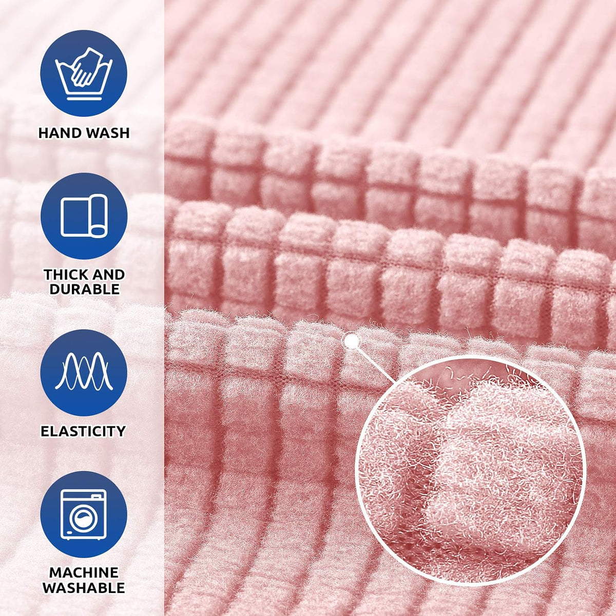 Stretch Couch Covers for Sofa, 3 Cushion Couch Slipcover,Black | 1-Piece Washable Sofa Cover Pet Friendly(78"-94") Furniture Protector Soft Jacquard, Elastic Bottom for Dogs & Kids