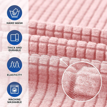Stretch Couch Covers for Sofa, 3 Cushion Couch Slipcover,Black | 1-Piece Washable Sofa Cover Pet Friendly(78"-94") Furniture Protector Soft Jacquard, Elastic Bottom for Dogs & Kids