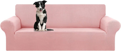 Stretch Couch Covers for Sofa, 3 Cushion Couch Slipcover,Black | 1-Piece Washable Sofa Cover Pet Friendly(78"-94") Furniture Protector Soft Jacquard, Elastic Bottom for Dogs & Kids