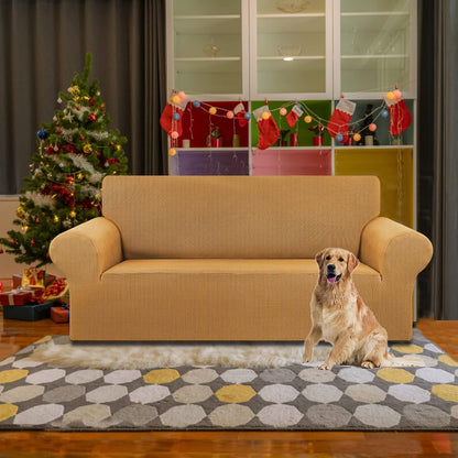 Stretch Couch Covers for Sofa, 3 Cushion Couch Slipcover,Black | 1-Piece Washable Sofa Cover Pet Friendly(78"-94") Furniture Protector Soft Jacquard, Elastic Bottom for Dogs & Kids
