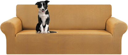 Stretch Couch Covers for Sofa, 3 Cushion Couch Slipcover,Black | 1-Piece Washable Sofa Cover Pet Friendly(78"-94") Furniture Protector Soft Jacquard, Elastic Bottom for Dogs & Kids