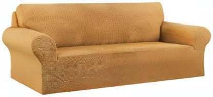 Stretch Couch Covers for Sofa, 3 Cushion Couch Slipcover,Black | 1-Piece Washable Sofa Cover Pet Friendly(78"-94") Furniture Protector Soft Jacquard, Elastic Bottom for Dogs & Kids
