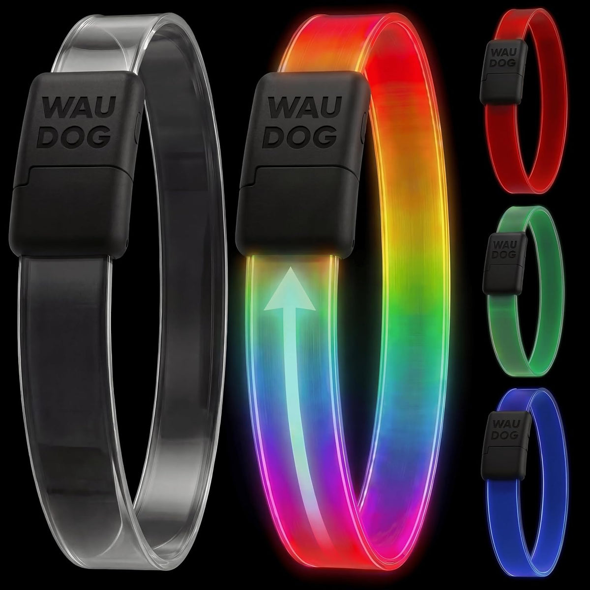 Light Up Dog Collar LED Rechargeable Waterproof Glow in the Dark