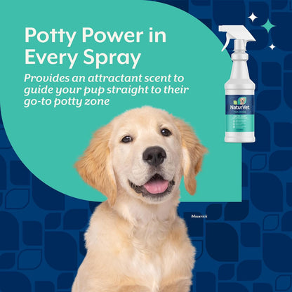 Potty Here Training Aid Spray for Puppies and Dogs - 32 oz