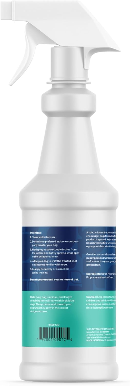 Potty Here Training Aid Spray for Puppies and Dogs - 32 oz