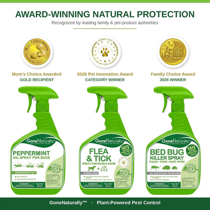 Flea and Tick Spray for Dogs & Home – Scentless Dog Flea Spray for Home, Carpets & Furniture – No Essential Oils – Kills Fleas, Ticks, Eggs & Larvae on Bedding & Direct on Fur (16oz)