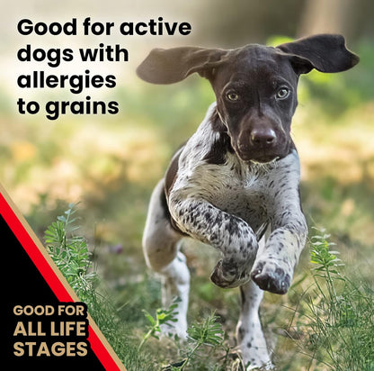 Grain Free Dry Dog Food - High Protein Active Dog Kibble, 5 lb