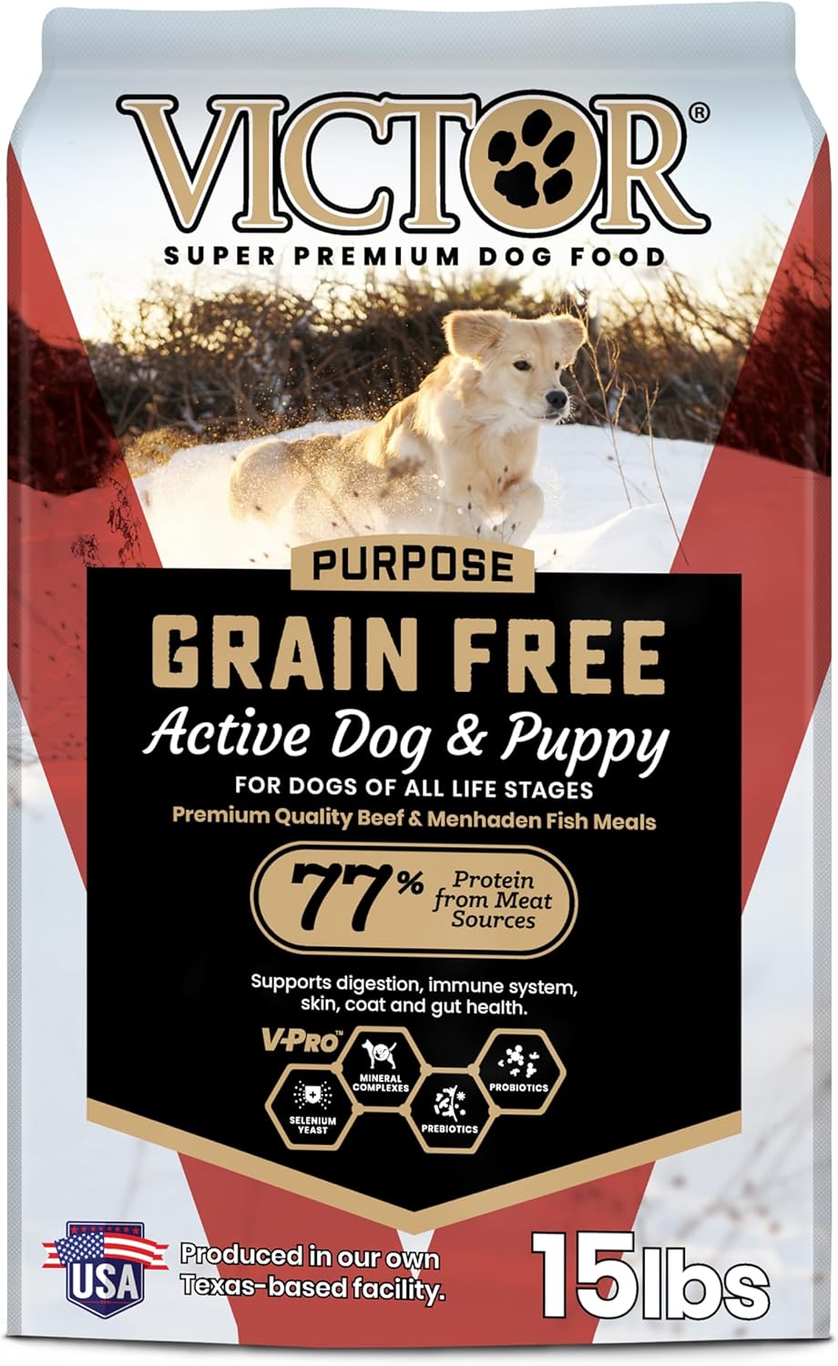 Grain Free Dry Dog Food - High Protein Active Dog Kibble, 5 lb