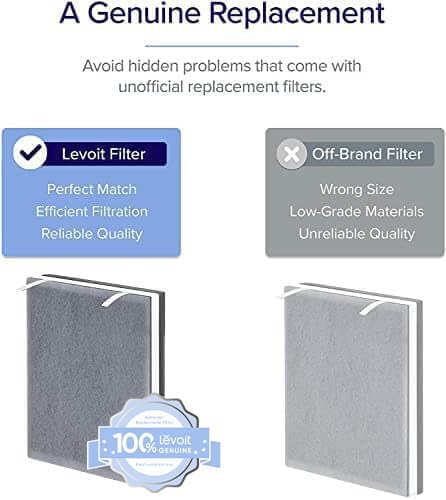 Vital 100S-P Air Purifier Pet Allergy Replacement Filter, Genuine Filter, Supports HEPA Sleep Mode, Activated Carbon, Removes Pet Dander, Smoke, Allergens, Vital 100S-RF-PA, Yellow